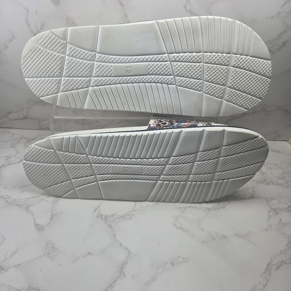 Floral Slide Sandals - White and Multicolor - Picture 4 of 6